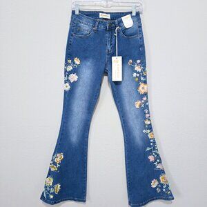 Bamboo Y2K Low Rise Flare Jeans 27 Blue NWT